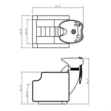 Dream In Reality DIR Adriano Shampoo Backwash Unit with Massage & Reclining Backrest Shampoo & Backwash Unit - ChairsThatGive